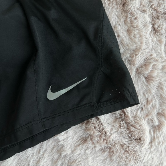 Nike Black Dri Fit Shorts with Mesh Details/ Reflective Logo & Adjustable Waist - Picture 2 of 7